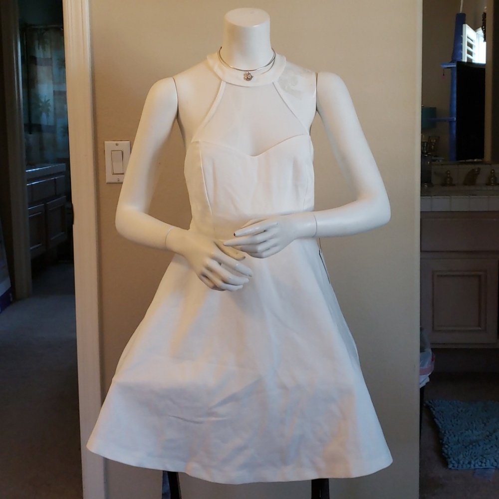 Light and Grace White Skater dress